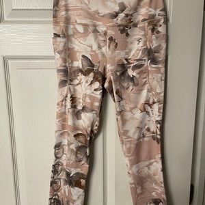 Bebe light pink hi-waisted athletic leggings